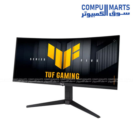 ASUS TUF Gaming VG34WQML5A gaming monitor with 34-inch WQHD 3440x1440 Fast VA panel, 250Hz refresh rate, 0.5ms response time, HDR10 support, and AMD FreeSync Premium available in Egypt
