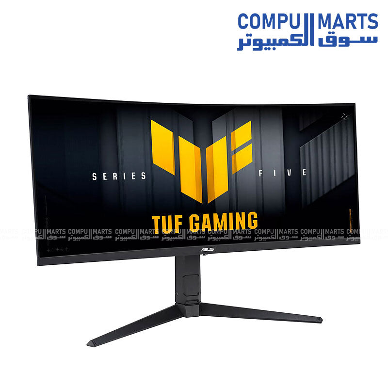 ASUS TUF Gaming VG34WQML5A gaming monitor with 34-inch WQHD 3440x1440 Fast VA panel, 250Hz refresh rate, 0.5ms response time, HDR10 support, and AMD FreeSync Premium available in Egypt
