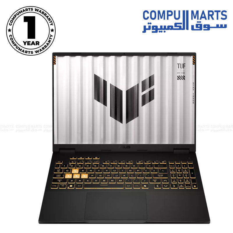 ASUS TUF Gaming F16 laptop with Intel i7-14650HX and RTX 5070