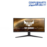 Ultrawide ASUS gaming monitor with DisplayPort 1.4, HDMI 2.0 connectivity, USB 3.2 hub, integrated speakers, and 165Hz refresh rate from Compumarts