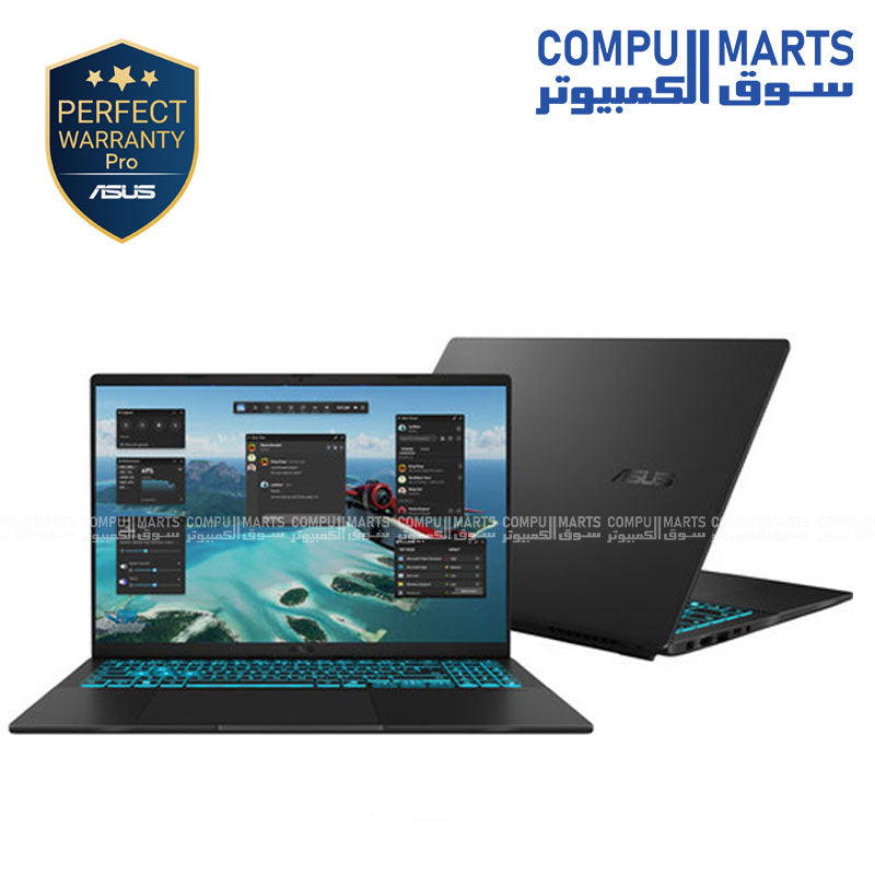 ASUS V16 Gaming Laptop, 16” WUXGA 144Hz Display, Intel Core 7 Processor 240H, NVIDIA GeForce RTX 3050, 16GB Memory, 512GB Storage, Windows 11, Matte Black, V3607VJ-DS76