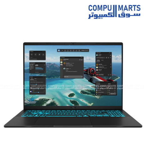 Front view of ASUS V16 V3607 laptop – Core i7 – RTX 4050 – 16” display – Egypt

