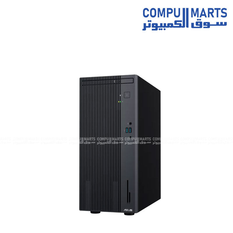 ASUS V500 Mini Tower Desktop PC with Intel Core i7, 16GB RAM, and 512GB SSD in a compact gray design