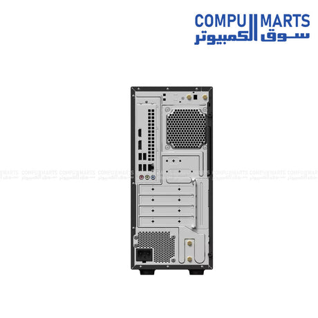 ASUS V500 Mini Tower Desktop PC with Intel Core i7, 16GB RAM, and 512GB SSD in a compact gray design