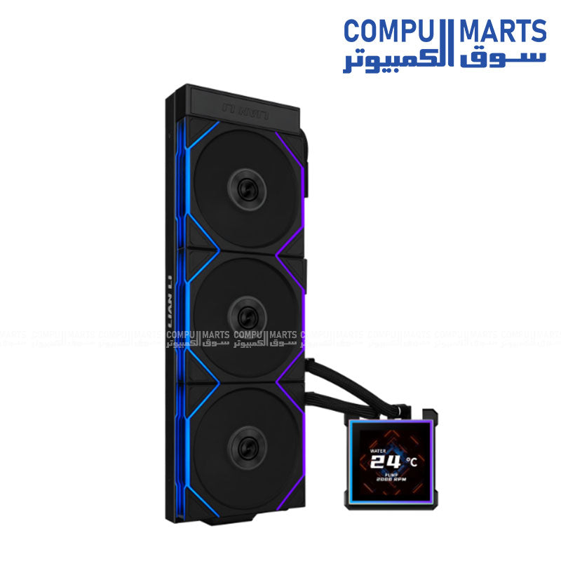 Lian Li HydroShift II LCD-S 360CL liquid CPU cooler with 3.4 inch IPS display and 60Hz refresh rate