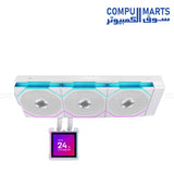 Lian Li CPU cooler with 500nit brightness display and fluid dynamic bearing fans at Compumarts
