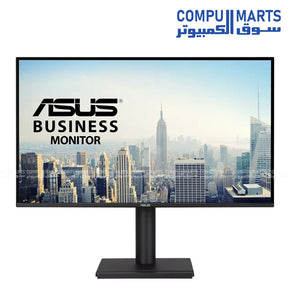 ASUS VA27AQSE 27 Inch QHD IPS business monitor with 2560x1440 resolution, 75Hz refresh rate, HDR10 support, 1ms MPRT response time, and ergonomic stand available in Egypt