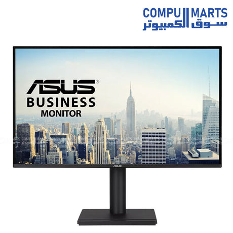 ASUS VA27AQSE 27 Inch QHD IPS business monitor with 2560x1440 resolution, 75Hz refresh rate, HDR10 support, 1ms MPRT response time, and ergonomic stand available in Egypt