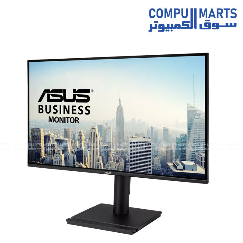 Featuring a frameless 27 inch IPS panel with 178 degree viewing angles, the ASUS VA27AQSE monitor supports HDMI, DisplayPort, VGA, and Eye Care technologies for office setups in Egypt