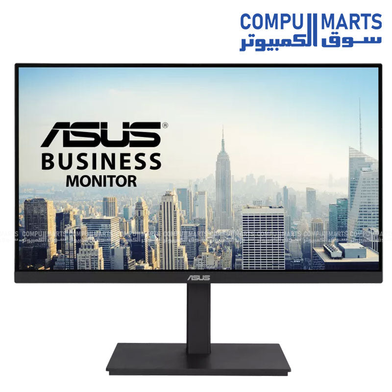 ASUS business monitor with USB C docking RJ45 LAN and ergonomic stand for office productivity