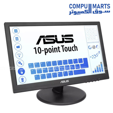 ASUS VT168HR 15.6-inch Touch Monitor – 1366×768 – 10-Point Touch – HDMI – VGA – Eye Care
