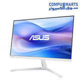 ASUS VU279HFI-W IPS monitor featuring SmoothMotion technology, 1ms MPRT response time, and built-in Air Ionizer for comfortable everyday viewing
