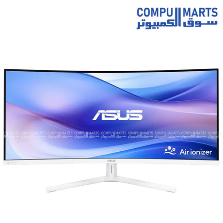 ASUS VU34WCIP-W Eye Care Monitor 34-inch WQHD curved monitor with 100Hz refresh rate USB-C PD 65W and HDR10 support for immersive viewing in Egypt
