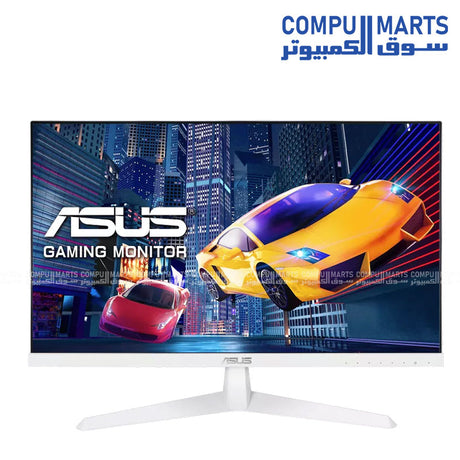 ASUS VY279HGR monitor with Eye Care Plus technology, antibacterial treatment, and TÜV certified flicker free and low blue light standards for safer long term screen usage in daily environments