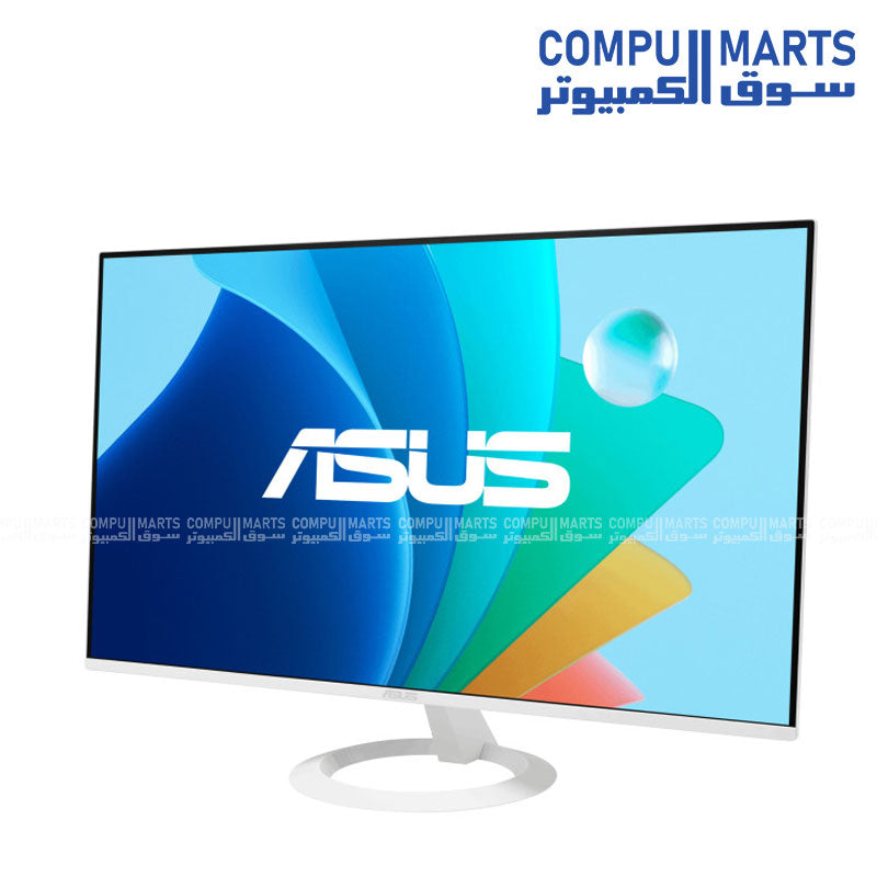 Experience smooth gaming monitor performance with ASUS VZ279HG-W featuring IPS panel technology, Full HD 1920x1080 resolution, SmoothMotion, and Low Blue Light support