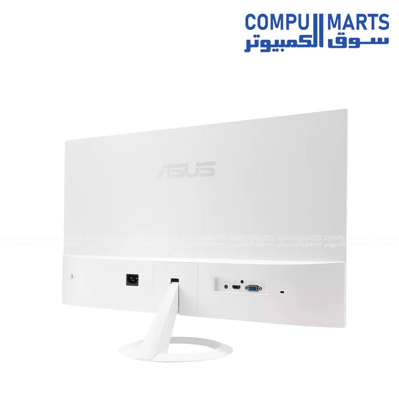 Experience smooth gaming monitor performance with ASUS VZ279HG-W featuring IPS panel technology, Full HD 1920x1080 resolution, SmoothMotion, and Low Blue Light support