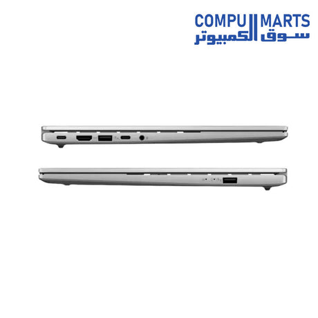 Close-up of the backlit chiclet keyboard and precision touchpad on the ASUS Vivobook S14 S3407AA-SF155W