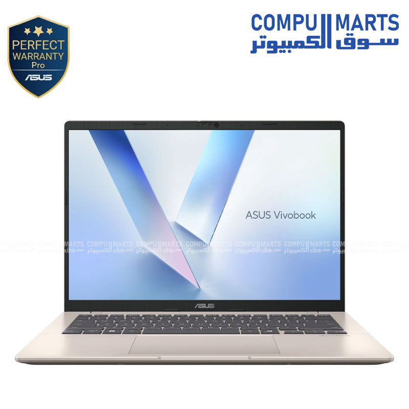 ASUS Vivobook X1407QA-LY045W Platinum Gold Laptop Snapdragon X1 16GB 512GB 14-inch WUXGA IPS Display