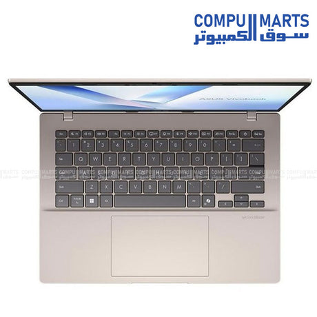 ASUS Vivobook X1407QA-LY045W Platinum Gold Laptop Snapdragon X1 16GB 512GB 14-inch WUXGA IPS Display