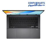 Side profile of ASUS Vivobook S14 S3407AA-SF155W showing USB and HDMI port layout
