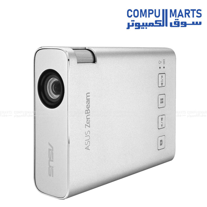 ASUS ZenBeam E1R projector with 120% sRGB color saturation, 16.7 M display colors and 500:1 contrast ratio