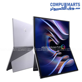 ASUS ZenScreen Fold OLED MQ17QH portable monitor with 17.3-inch QHD foldable OLED display, DisplayHDR 500 True Black, dual USB Type-C connectivity, and 100% DCI-P3 color gamut in Egypt