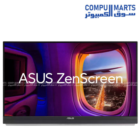 Portable ASUS IPS monitor featuring 2560x1440 resolution Adaptive-Sync support and anti-glare display with 2.1 channel audio system