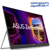 ASUS ZenScreen monitor with carrying handle kickstand design USB-C connectivity HDMI input and built-in woofer for flexible workspace setups