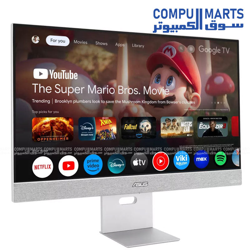 Premium ASUS smart monitor featuring 3840x2160 resolution IPS panel technology HDR10 compatibility and integrated Harman Kardon speakers for entertainment and productivity