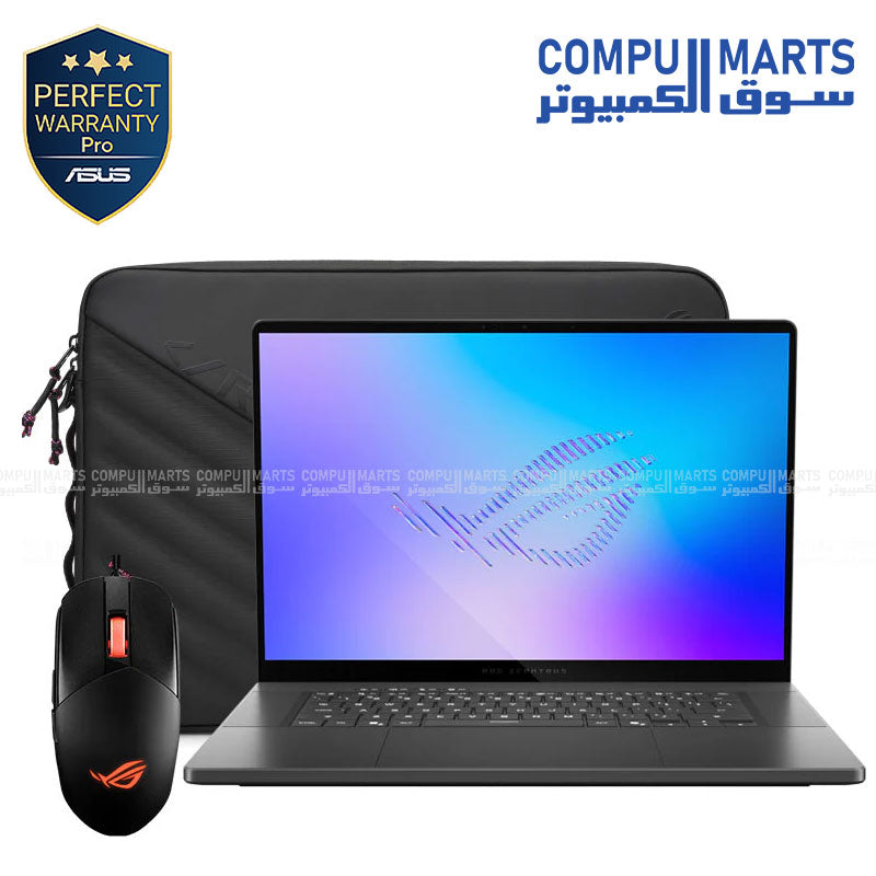 ASUS ROG Zephyrus G16 GU606AR-TB321W Gaming Laptop Intel Core Ultra 9 386H RTX 5070 Ti 12GB 32GB LPDDR5X 1TB PCIe 4.0 SSD 16-inch 2.5K OLED 240Hz Windows 11 Home Eclipse Gray