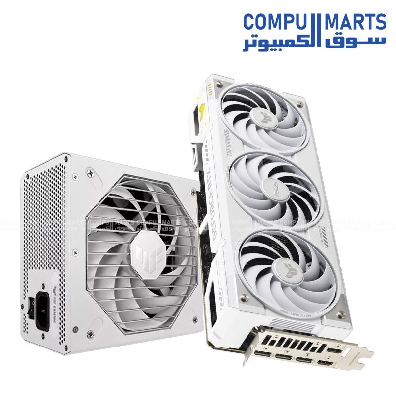 ASUS TUF RTX 5070 Ti White BTF – 1000W TUF Gaming Power Supply, Premium White Build