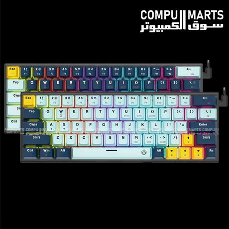 Fantech MK874 V2 mechanical keyboard with switch puller, keycap puller, and extra switches included
