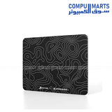 ATTACK SHARK CM05 Glass Gaming Mouse Pad 17.7x15.7 Inch 450x400mm Nano-Textured Surface 9H Hard Tempered Glass Non-Slip PU Base White Black Contour