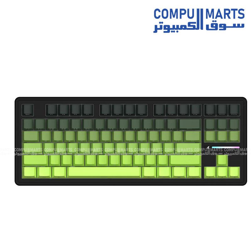 ATTACK SHARK M87PRO Wireless Mechanical Keyboard 87 Keys Tri-Mode RGB Gasket Mount Hot Swappable White Jade Switch Side Printed PBT Keycaps