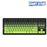 ATTACK SHARK M87PRO Wireless Mechanical Keyboard 87 Keys Tri-Mode RGB Gasket Mount Hot Swappable White Jade Switch Side Printed PBT Keycaps