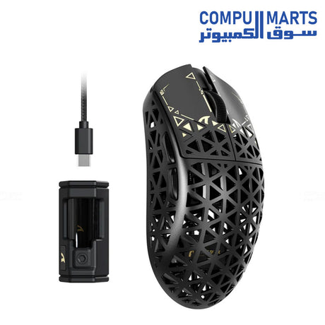 R5 R5 Ultra Gaming Mouse – 42000 DPI – Ultra-Light 39g – Wireless/Wired – PAW3950MAX Sensor