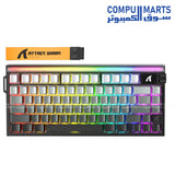 Featuring 79 keys, USB-C wired connectivity, and South-facing 16M RGB backlight on the ATTACK SHARK R85 HE keyboard for keyboard Egypt searches