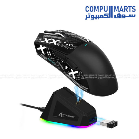ATTACK SHARK X11 tri mode wireless mouse with bluetooth 2.4GHz USB-C connection and programmable buttons in Egypt