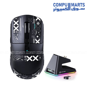 ATTACK SHARK X6 gaming mouse tri mode 26000 DPI PAW3395 optical sensor lightweight 49g RGB charging base