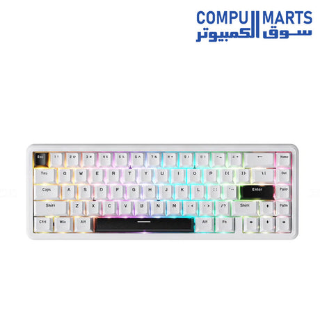 ATTACK SHARK X65 HE Magnetic Switch Rapid Trigger Keyboard with 0.01mm Rapid Trigger Accuracy, up to 8000Hz Polling Rate, and PBT Keycaps available in Egypt