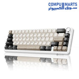 ATTACK SHARK X66 keyboard compatible with gaming consoles, laptops, PCs, smartphones, and tablets featuring Tri Mode connectivity for buyers in Egypt