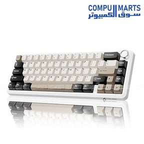 ATTACK SHARK X66 keyboard compatible with gaming consoles, laptops, PCs, smartphones, and tablets featuring Tri Mode connectivity for buyers in Egypt