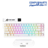 ATTACK SHARK X68MAX HE Rapid Trigger CNC Aluminum Keyboard with 66 keys, Magnetic Switch support, USB-C wired connection, 8000Hz polling rate, and 128K scan rate