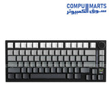 ATTACK SHARK X820Ultra Tri-mode Gasket Mechanical Keyboard with 2.4G Wireless Bluetooth 5.0 USB-C Wired connectivity, 80 keys plus knob, and 0.85 Inch TFT Smart Display available in Egypt