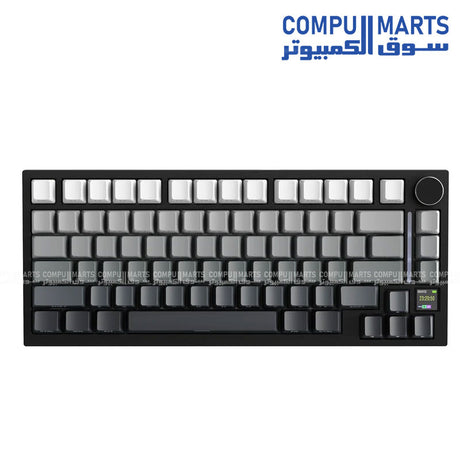 ATTACK SHARK X820Ultra Tri-mode Gasket Mechanical Keyboard with 2.4G Wireless Bluetooth 5.0 USB-C Wired connectivity, 80 keys plus knob, and 0.85 Inch TFT Smart Display available in Egypt
