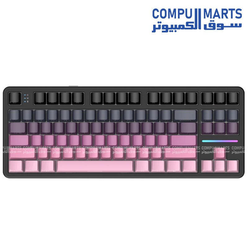 ATTACK SHARK X87 wireless mechanical keyboard with 87-key ANSI layout and RGB backlighting