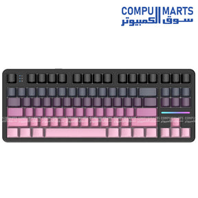 ATTACK SHARK X87 wireless mechanical keyboard with 87-key ANSI layout and RGB backlighting
