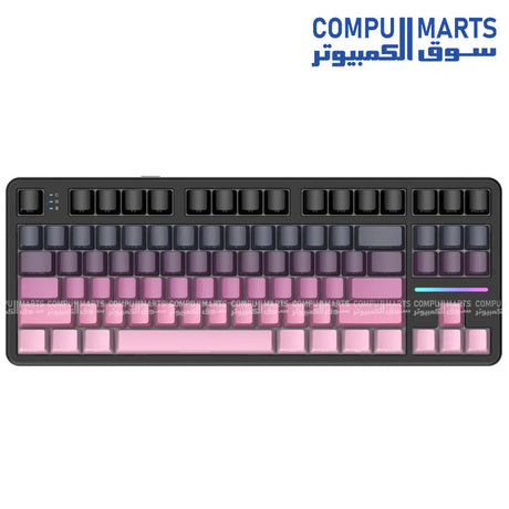ATTACK SHARK X87 wireless mechanical keyboard with 87-key ANSI layout and RGB backlighting