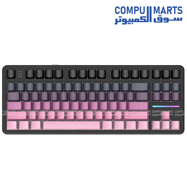 ATTACK SHARK X87 wireless mechanical keyboard with 87-key ANSI layout and RGB backlighting
