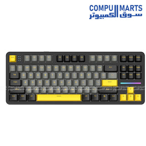 X87 gaming keyboard featuring Blueberry linear switches and hot-swappable switch compatibility